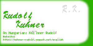 rudolf kuhner business card